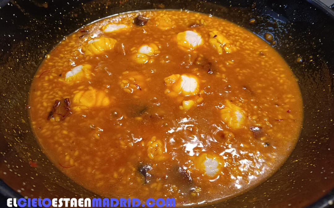 Arroz meloso de rape con alioli.