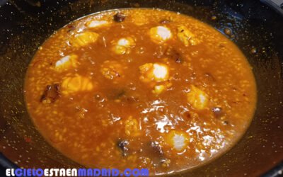 Arroz meloso de rape con alioli.