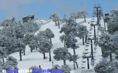 Navacerrada en invierno. La sierra de Madrid.